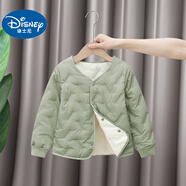 迪士尼（Disney）兒童羽絨棉服內膽中小童寶寶保暖棉衣外套男女童輕薄款內外穿棉襖 淺綠色 90 cm 建議身高70-80cm