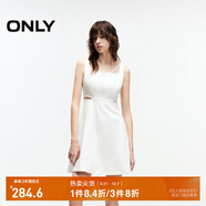 ONLY2025秋季新款休閑淑女風(fēng)純色顯瘦牛仔短裙連衣裙女|125142025 J2G 米白色 S