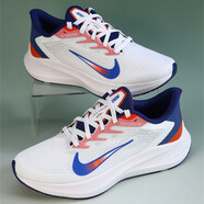 耐克（NIKE）Nike/男鞋登月ZOOM WINFLO7 夏季單網(wǎng)女鞋網(wǎng)面跑步運動(dòng)休閑鞋 白藍橘 42.5