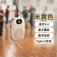 先科仙科V15卡藍(lán)牙音箱Mp3戶外跑步收音機便攜式迷你音樂機運動音響 米黃色 官方標(biāo)配 主機+充電線