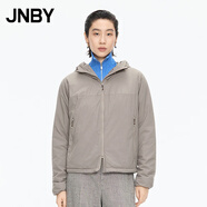 JNBY【商場(chǎng)同款】25秋新品棉衣H型連帽長(cháng)袖5P9B10390 257/深卡其 M