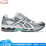 亞瑟士（asics）男鞋跑步鞋休閑運動(dòng)鞋時(shí)尚網(wǎng)眼透氣減震緩沖耐磨舒適春夏防滑 White/Grey白灰色 44.5 碼/美碼10.5