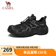 駱駝（CAMEL）云山網(wǎng)面戶(hù)外徒步登山休閑丑萌鞋情侶七夕 G15S076106 黑色 38
