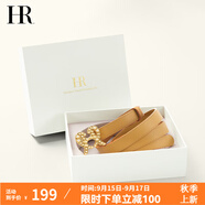 HR赫蓮娜女士皮帶時(shí)尚簡(jiǎn)約腰帶女珍珠愛(ài)心扣頭牛皮女士腰帶 米黃色 90cm