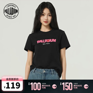 PALLADIUM帕拉丁上衣時尚潮流獨特印花女款短袖T恤1911416 鉛黑色 S
