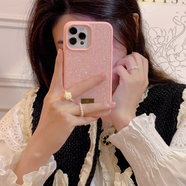 華為（HUAWEI）施華洛世奇閃鉆手機(jī)殼16promax適用iPhone16plus蘋果保護(hù)殼15感15 滿鉆施華洛世奇胭脂粉 iPhone 16 Pro Max