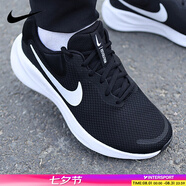 耐克（NIKE）跑步鞋男鞋 2025新款夏季運動(dòng)鞋輕便低幫休閑鞋緩震慢跑鞋 革命7/經(jīng)典黑白/泡棉緩震 【寬版】 40.5