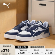 彪馬（PUMA）經(jīng)典復(fù)古透氣小白鞋男女情侶款百搭休閑板鞋CAVEN 384953 白-海軍藍-海軍藍-25 42
