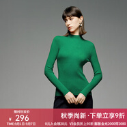 顏域羊毛內搭針織衫女2025新款冬季糖果色修身顯瘦半高領(lǐng)打底毛衣 綠色 S/36