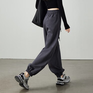 索菲絲爾（SOFSIL）含棉燈籠運動(dòng)束腳褲女2025秋季時(shí)尚寬松女式休閑衛褲女褲子 灰色 26