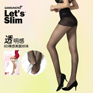 Let's slim絲襪春夏超薄連褲襪黑絲性感女美腿防勾絲肉色光腿神器打底褲襪 8D黑色 1雙 均碼