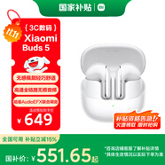 小米（MI）Xiaomi Buds 5【政府補(bǔ)貼】降噪耳機(jī) 半入耳式藍(lán)牙耳機(jī) 適用于安卓蘋果手機(jī)（雪山白）