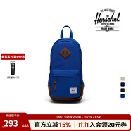 Herschel加拿大赫行 經(jīng)典系列Heritage男女單肩斜挎包手機包 品藍色/棕褐色 8升