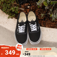 VANS范斯官方 經(jīng)典款Authentic黑色經(jīng)典款高街復古帆布鞋 黑色 45