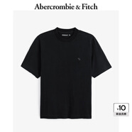 ABERCROMBIE & FITCH【重磅百搭】男裝25夏季經(jīng)典小麋鹿棉質(zhì)圓領(lǐng)短袖T恤KI124-5181 黑色 2XL (185/124A)