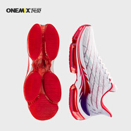 玩覓（ONEMIX）OneMix火鳳凰氣墊鞋男女運動鞋情侶跑鞋透氣紅色本命年跑步鞋 鳳凰白紅(男女款) 35