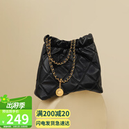 viney牛皮包包女包通勤鏈條水桶包輕奢單肩包生日禮物高級(jí)感送女友老婆