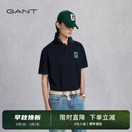 GANT/甘特25年新款夏季男士簡(jiǎn)約打底衫時(shí)尚撞色短袖T恤翻領(lǐng)POLO衫 482-藏青色 藏青色 L