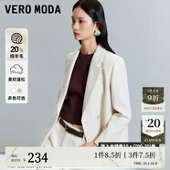 VEROMODA西裝外套女秋冬寬松雙排扣九分袖氣質(zhì)小香風(fēng)33080 A06蜜乳白色 170/88A/L