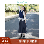 茵曼（INMAN）2025秋冬女裝新款半身裙女格雷系百褶學(xué)院風(fēng)A字顯瘦高級(jí)感長裙子 貴族灰 S