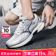 美津濃（MIZUNO）鞋子男 25春秋新款SPEED系列跑步鞋緩震耐磨通勤運(yùn)動(dòng)鞋休閑鞋 19-淺銀/銀/深灰 SPEED 42.5 建議拍小半碼