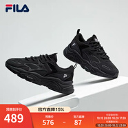 FILA斐樂女鞋跑步鞋火星二代復(fù)古老爹鞋運動鞋休閑慢跑鞋MARS Ⅱ 黑色-BK-F12W141116F 38.5