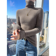璇醇緊身高領(lǐng)羊毛衫女打底毛衣韓國克萊因藍秋冬新款修身藍色內(nèi)搭 燕麥色[2023秋冬季/溫柔風(fēng)慵 S