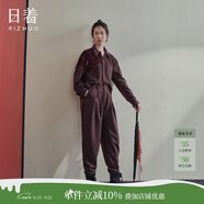 日著設計師品牌女裝季新款小眾高級感休閑羊毛呢寬松連體褲 歸紅現(xiàn)貨 S