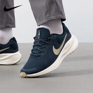 耐克（NIKE）跑步鞋男鞋 2025新款秋季運動(dòng)鞋輕便低幫休閑鞋緩震慢跑鞋 革命7/深海藍/泡棉緩震 【標準版】 44