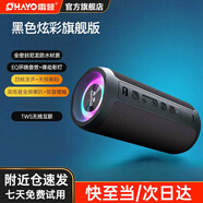 雷登（OHAYO）X10MAX無線便攜式藍(lán)牙音箱2025新款重低音炮大音量高音質(zhì)戶外迷你小型自行車騎行小音響防水音箱 X10黑色全頻揚(yáng)聲器16W 防水+讀卡器+16G卡