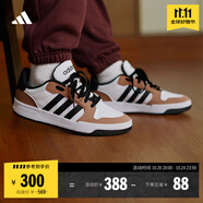 adidas ENTRAP美式校園風(fēng)運動(dòng)板鞋少年感復古籃球鞋男女阿迪達斯 白色/黑色/土褐色   42