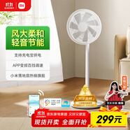 米家小米電風(fēng)扇落地扇家用  直流變頻自然風(fēng)大廣角輕音節(jié)能電扇1X升級(jí)版 充電寶供電 