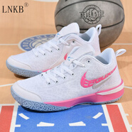 LNKB詹姆斯20代實(shí)戰籃球鞋男青少年學(xué)生減震跑步鞋實(shí)戰運動(dòng)鞋男女球鞋 白色摩擦有聲音 2308 36 碼