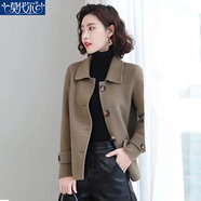 莫代爾時(shí)尚小香風(fēng)外套短款毛呢大衣女2025秋冬季新款寬松百搭氣質(zhì)上衣 灰色 XL