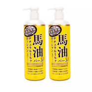 馬油（LOSHI）日本本土Loshi北海道馬油面霜220g身體乳液485ml補水保濕溫和 身體乳485ml *2瓶