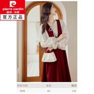 皮爾卡丹（pierre cardin）法式減齡洋氣時(shí)尚套裝秋冬淑女氣質(zhì)襯衫配毛呢背帶裙套裝女裝新品 燈籠袖襯衫 單件 L