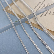 SNQP足銀990狐尾項鏈鎖骨素鏈肖邦毛衣鏈中長(cháng)款簡(jiǎn)約時(shí)尚甜美男女禮物 定制其他長(cháng)度咨詢(xún)客服