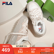 斐樂（FILA）斑斕鞋ROSETTA女鞋板鞋新款面包厚底鞋復古休閑鞋 奶白/淺粉-GP 36.5