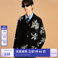 MLMR MY LIFE MY RULES冬季新款寬松提花設計針織衫上衣情侶款男士毛衣M2332400 黑色 L 180
