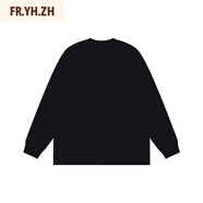 FR.YH.ZHHNFC升級320Gt恤寬松圓領(lǐng)長袖T恤秋季百搭打底男士情侶T 黑色 【廠家直銷 現(xiàn)貨】 S 90-140斤