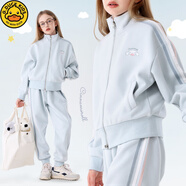 G.DUCKKIDS三麗鷗玉桂狗女童套裝25秋季新款衣服大童衛(wèi)衣兒童休閑褲子女孩外 冷霧藍 GGY005 160 cm