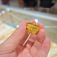 奢名紀金包銀十字架戒指999足金包足銀大氣男戒克羅心霸氣款送老公禮物 包金2克總重約20克十字架戒指