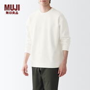 無印良品（MUJI）男式 雙層編織 長袖T恤 ABC11A1A 米白色 XL
