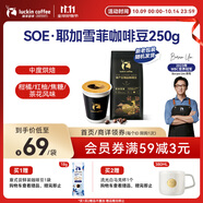 瑞幸咖啡咖啡豆 SOE耶加雪菲咖啡豆250克/袋 中烘門(mén)店同源小黑杯精品生豆
