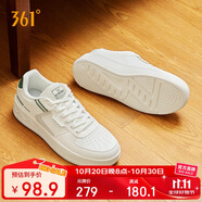 361°運(yùn)動(dòng)男鞋秋冬季學(xué)生復(fù)古厚底增高小白休閑板鞋子男672426615-3
