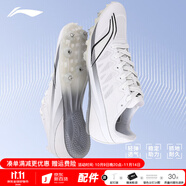 李寧（LI-NING） 釘鞋田徑短跑鞋新款輕量全掌PEBAX 體考訓練比賽跑步跳遠釘子鞋 LJJT911-5白灰[7釘] 偏小拍大一碼 41