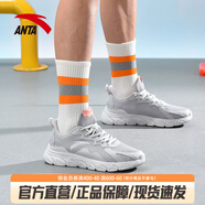 安踏跑步鞋男鞋秋季網(wǎng)面透氣運動鞋休閑鞋子男士跑鞋 浮云灰/淺銀灰-1 40