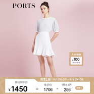 PORTS寶姿商場(chǎng)同款春季新款唯美刺繡花卉短袖T恤SD8K700MKE005 天藍(lán)色 XS