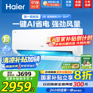 海爾（Haier）空調(diào)掛機大1匹/1.5匹【國家補貼20%】一級能效自清潔家用室內(nèi)掛壁式冷暖兩用節(jié)能省電空調(diào)以舊換新 2匹 一級能效 新品 凈省電真省款