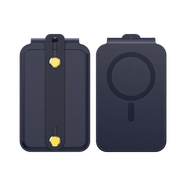 Smorss【彈力指扣支架款】適用蘋果MagSafe磁吸手機(jī)背貼卡套公交地鐵門禁購物卡袋手機(jī)卡包藍(lán)色